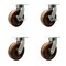 Service Caster 10'' Heavy Duty High Temp Phenolic Caster Set 4 Swivel Locks 2 Brakes, 4PK CRAN-KP92S1030-PHRHT-SLB-BSL2-BSL2 - alternate 1